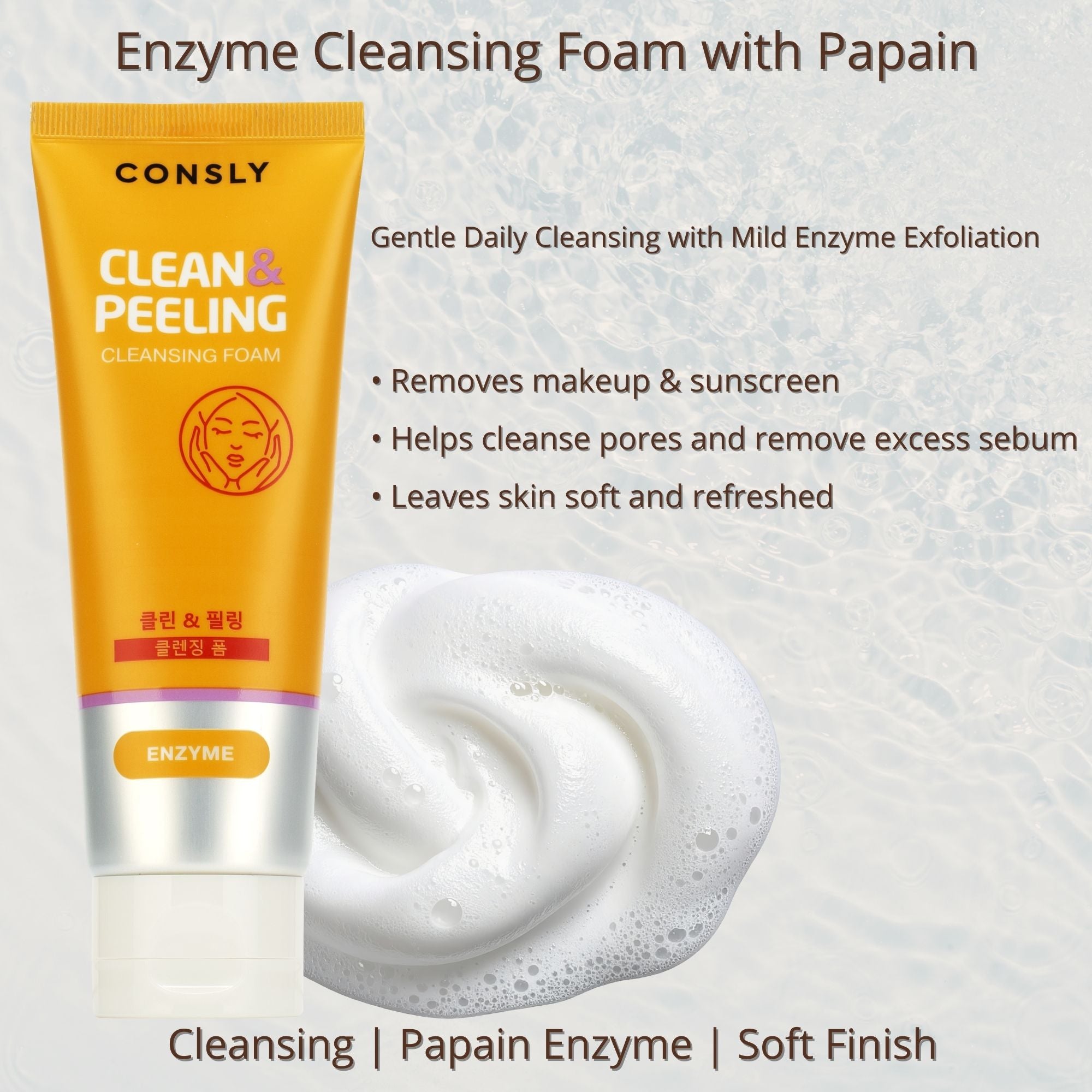 CONSLY Enzyme Peeling Cleansing Foam | 120 ml / 4.06 fl oz