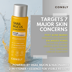CONSLY Post Acne Toner Essence - Snail Mucin & Niacinamide | 6,76 fl.oz