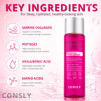 CONSLY Marine Collagen & Peptides Toner Essence | 200 ml / 6.76 fl oz