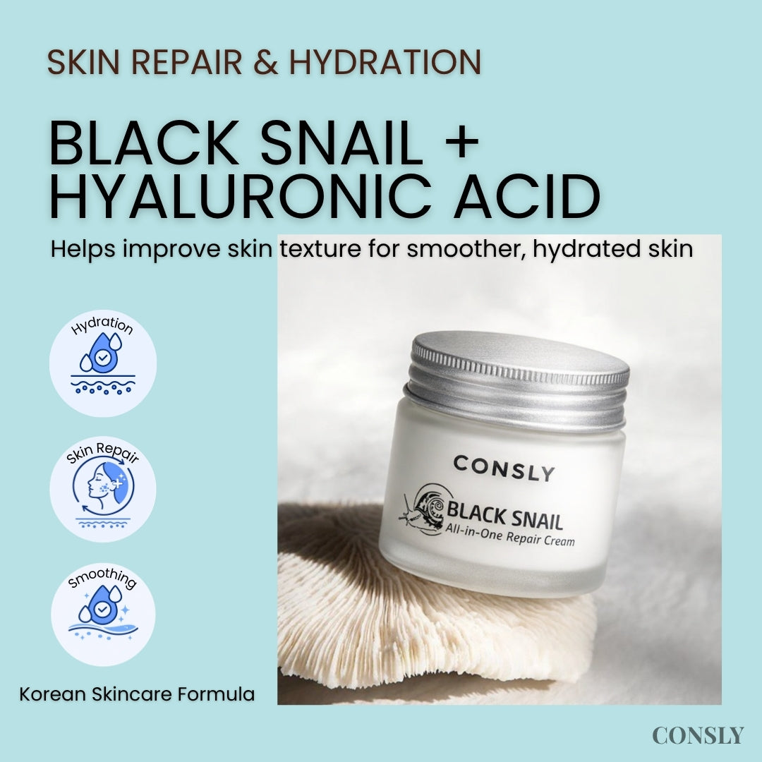 CONSLY Black Snail All-In-One Repair Cream | 70 ml / 2.36 fl oz