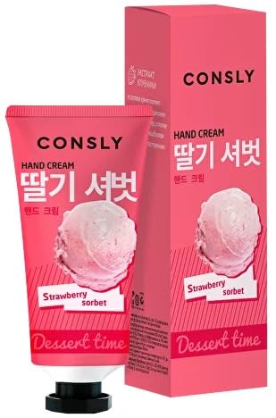 CONSLY Dessert Time Strawberry Sorbet Hand Cream | 100 ml / 3.38 fl oz