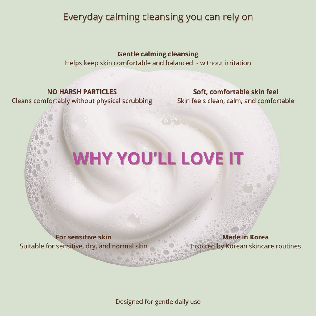 CONSLY Calm & Soften Cleansing Foam with Azulene| 120 ml / 4.06 fl oz