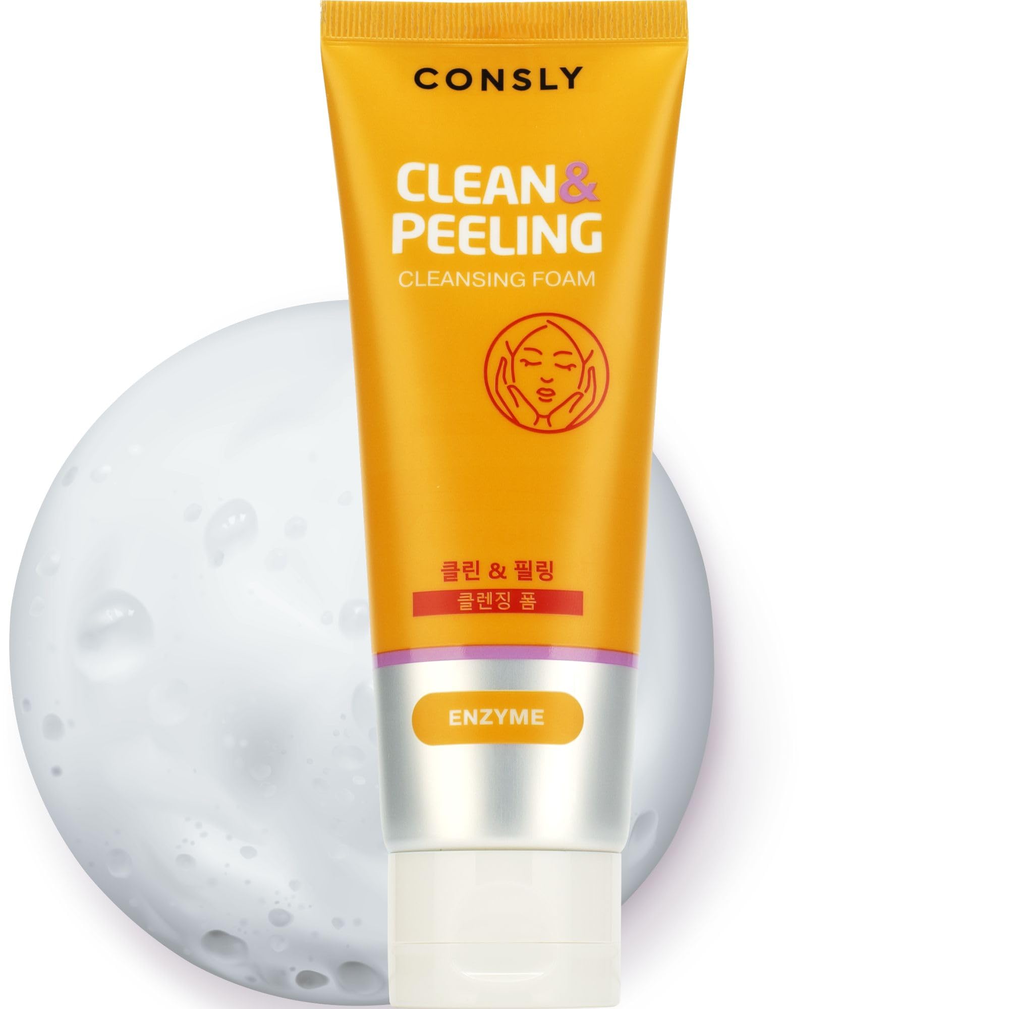 CONSLY Cleansing Foam Enzyme Face Wash | 120 ml / 4.06 fl oz