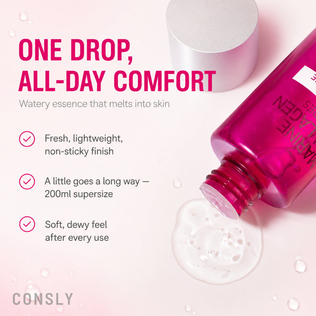CONSLY Marine Collagen & Peptides Toner Essence | 200 ml / 6.76 fl oz