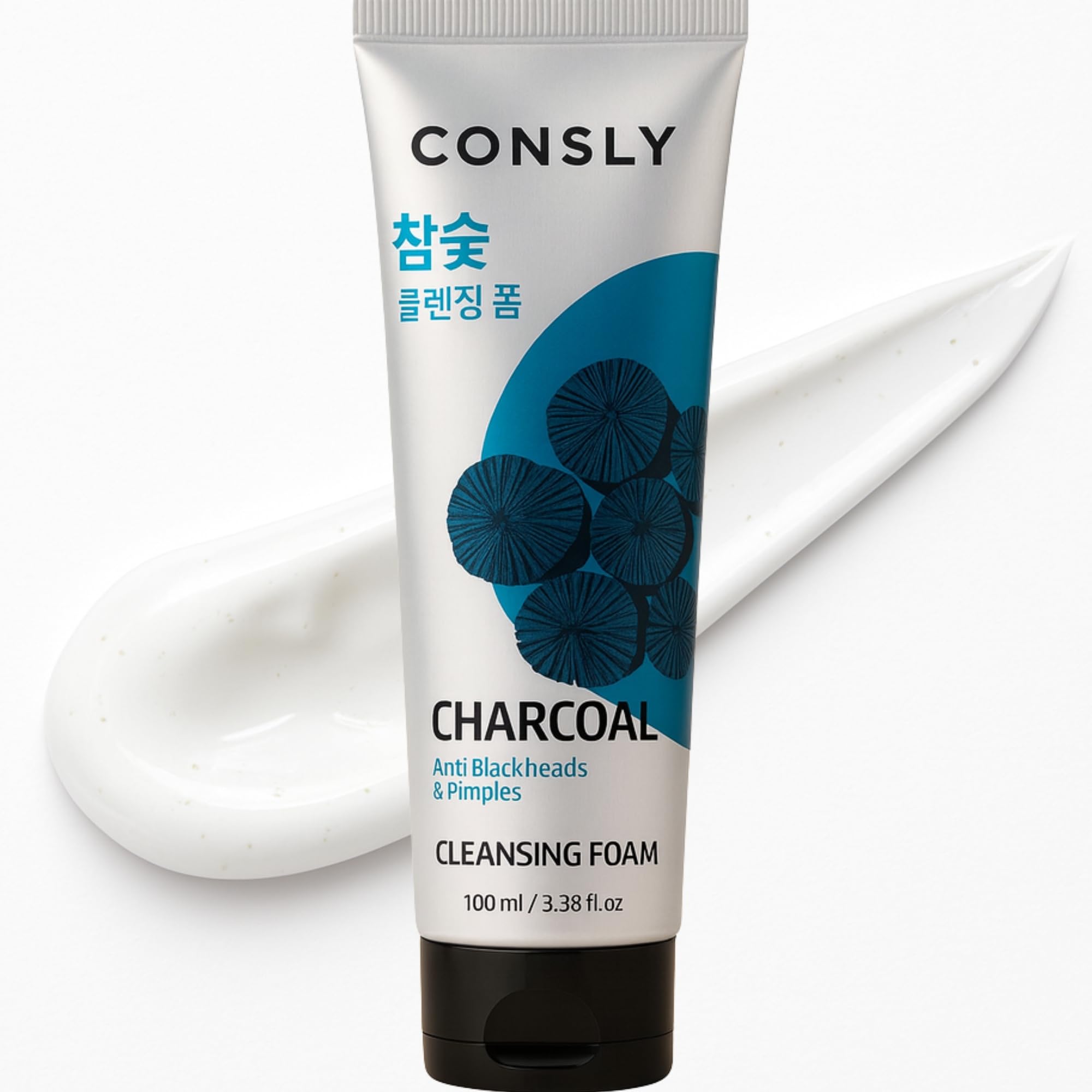 CONSLY Charcoal Pore-Cleansing Foam | 100 ml / 3.38 fl oz