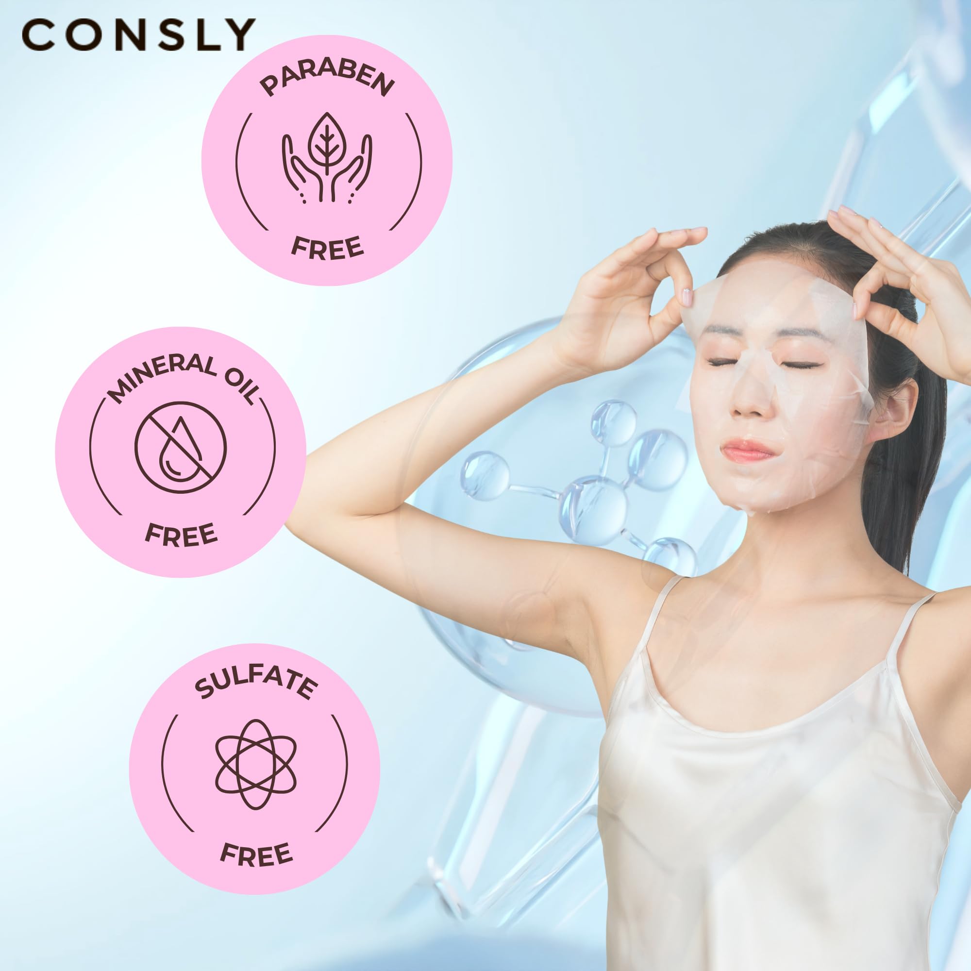 CONSLY Collagen Daily Mask Sheet 10-Pack | 25 ml / 0.84 fl oz Each